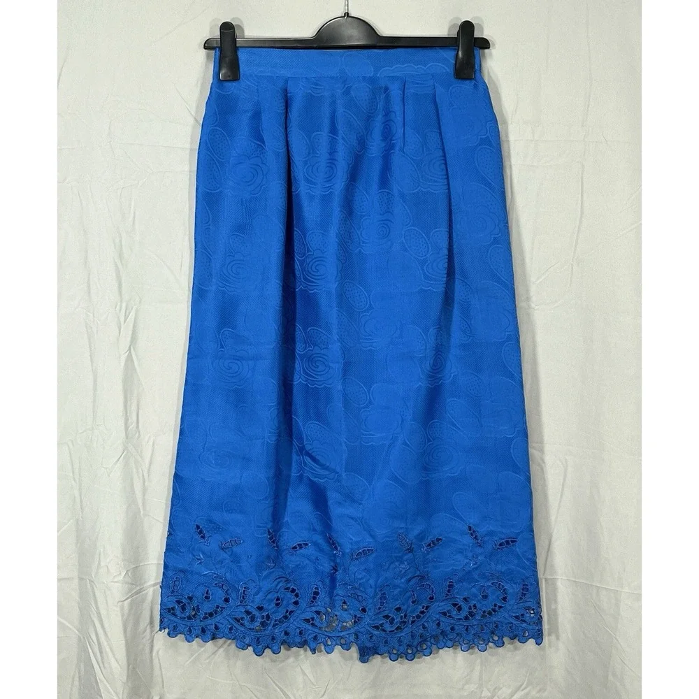 VTG IMAGES OF MANY COLORS Lucrezia SILK Crystal Buttons SUIT SHIRT/SKIRT SET 10